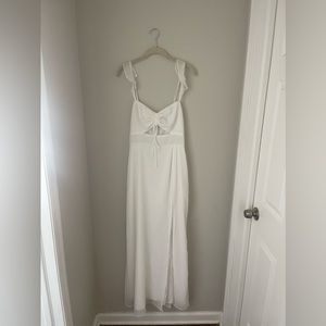 the way to love white ruffled maxi dress